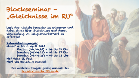 Zum Artikel "Blockseminar „Gleichnisse im Religionsunterricht“"