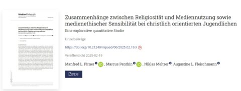 Zum Artikel "Studienergebnisse veröffentlicht: Religiosität, Mediennutzung und medienethische Sensibilität bei christlich orientierten Jugendlichen"